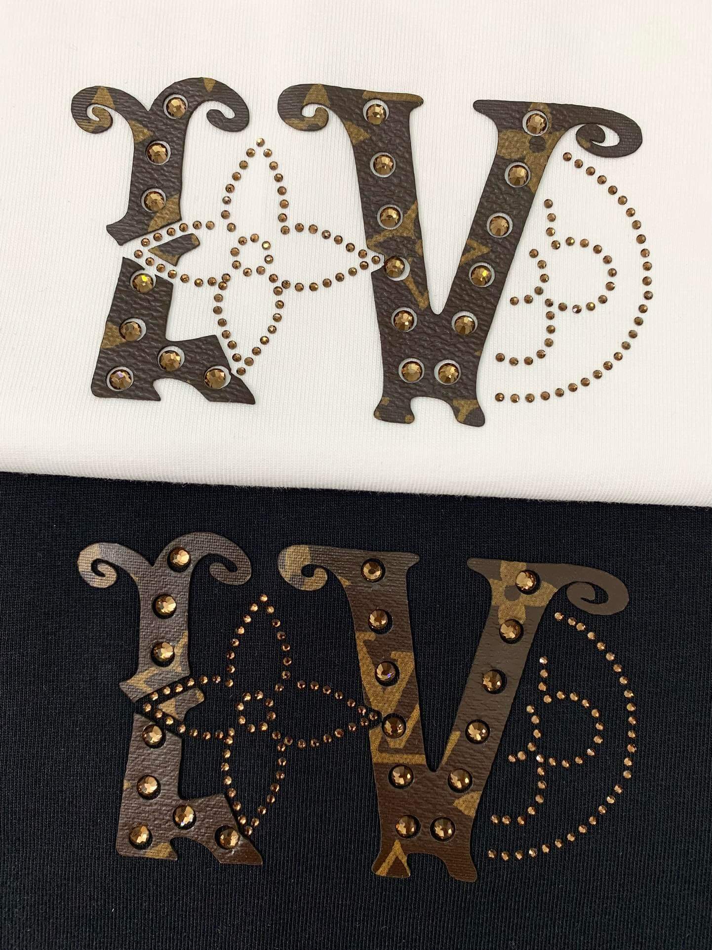 Rhinestone Letter T Shirt