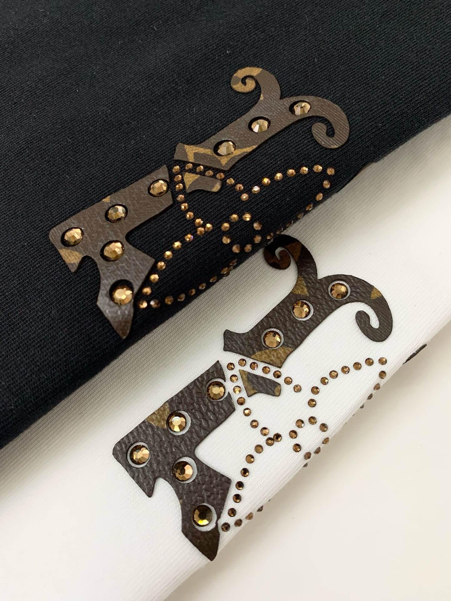 Rhinestone Letter T Shirt