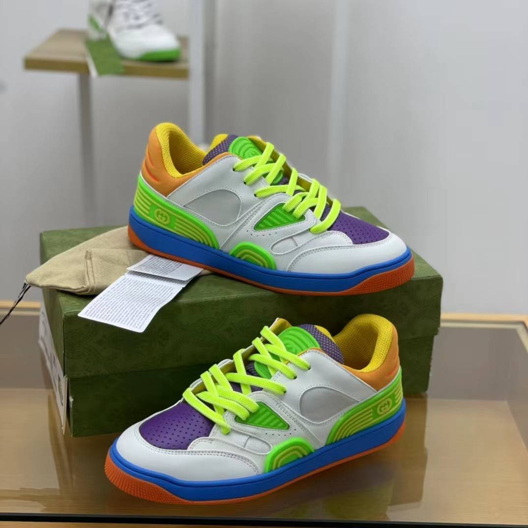 GU*Isneakers Cowhide+Breathable mesh