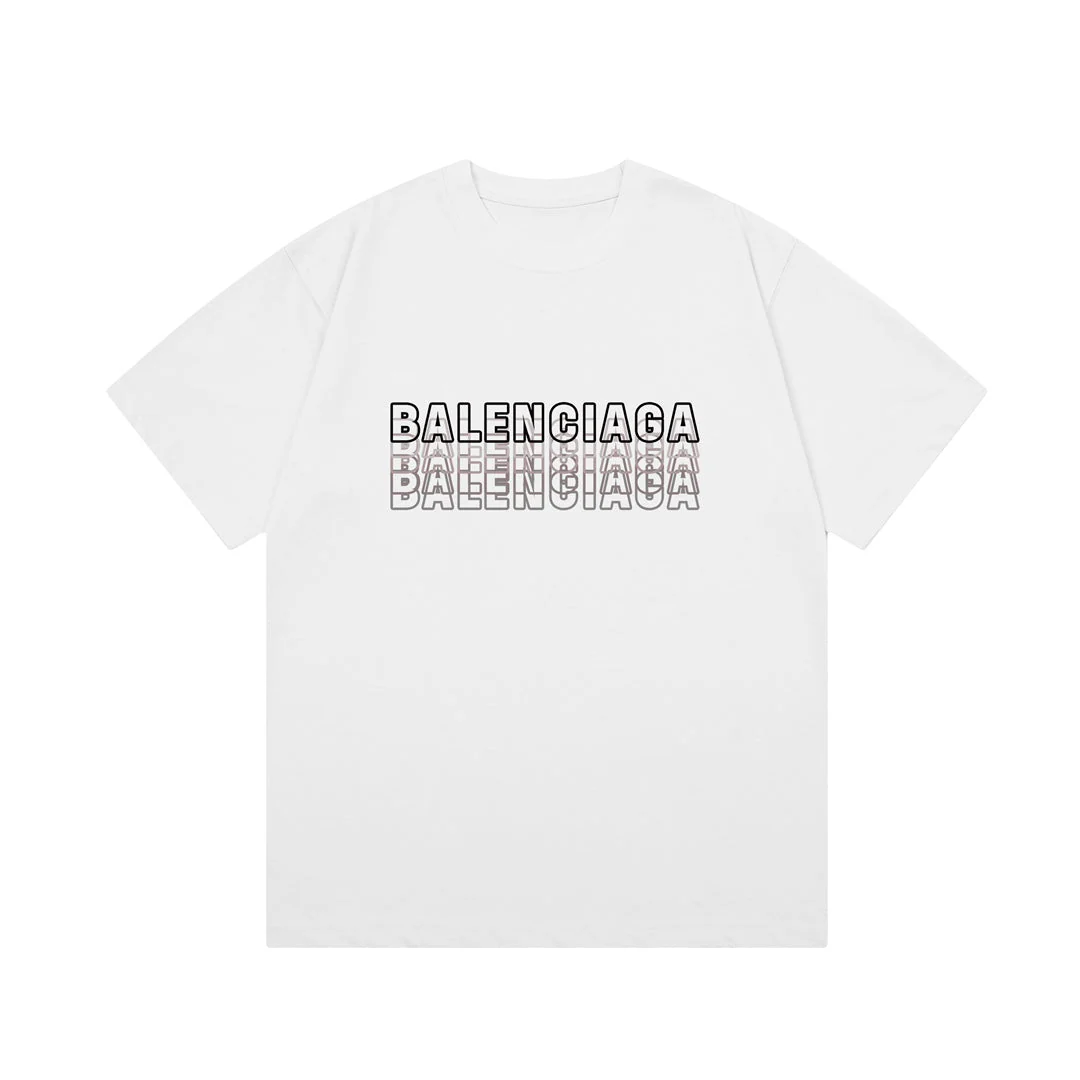 Overlapping Letters Print T Shirt