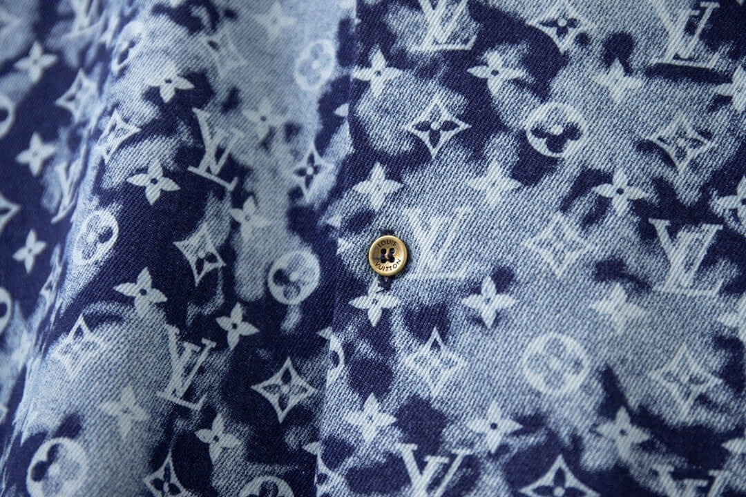 Blue All-Over Gradient Print T Shirt