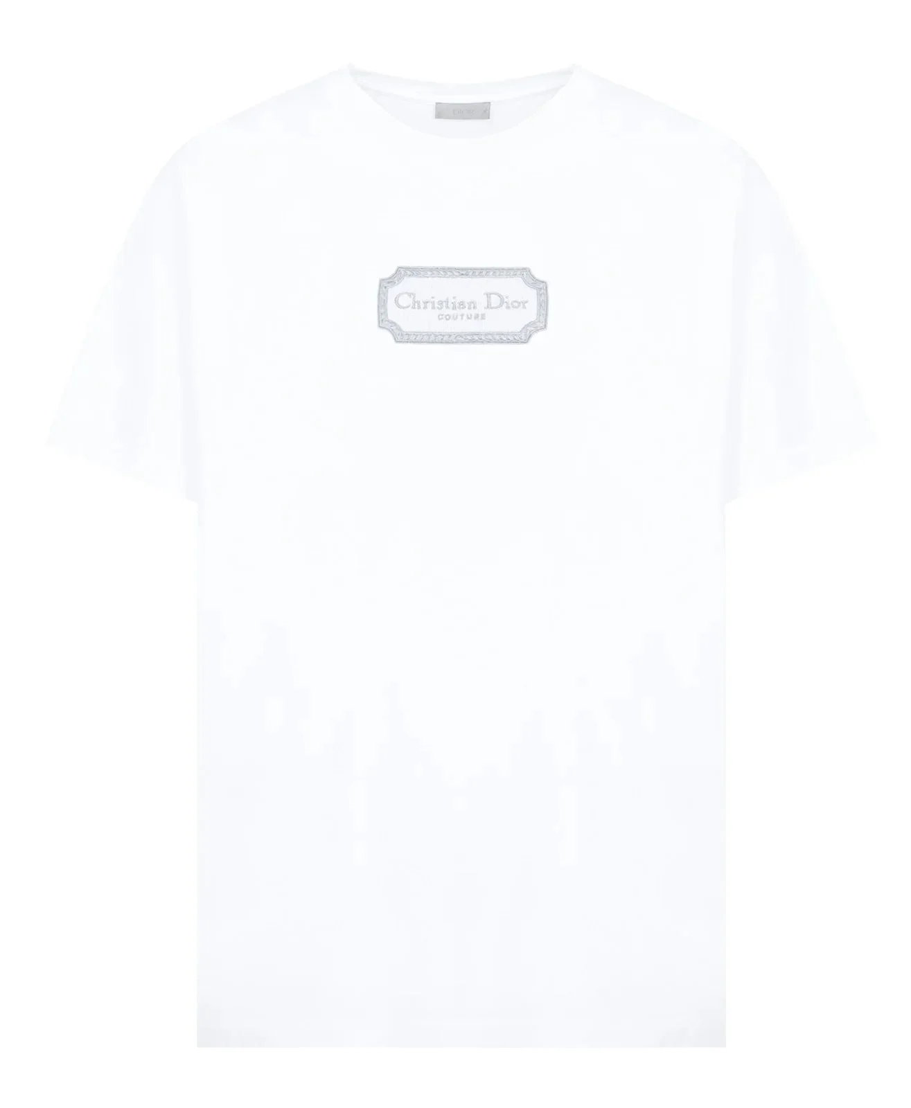 Rectangular Brand Print Crewneck T-Shirt