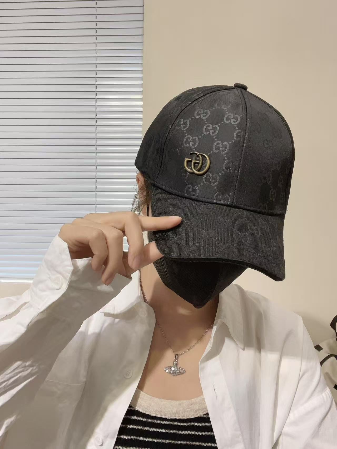 [#4823] GUCCI baseball cap peaked c ap hat