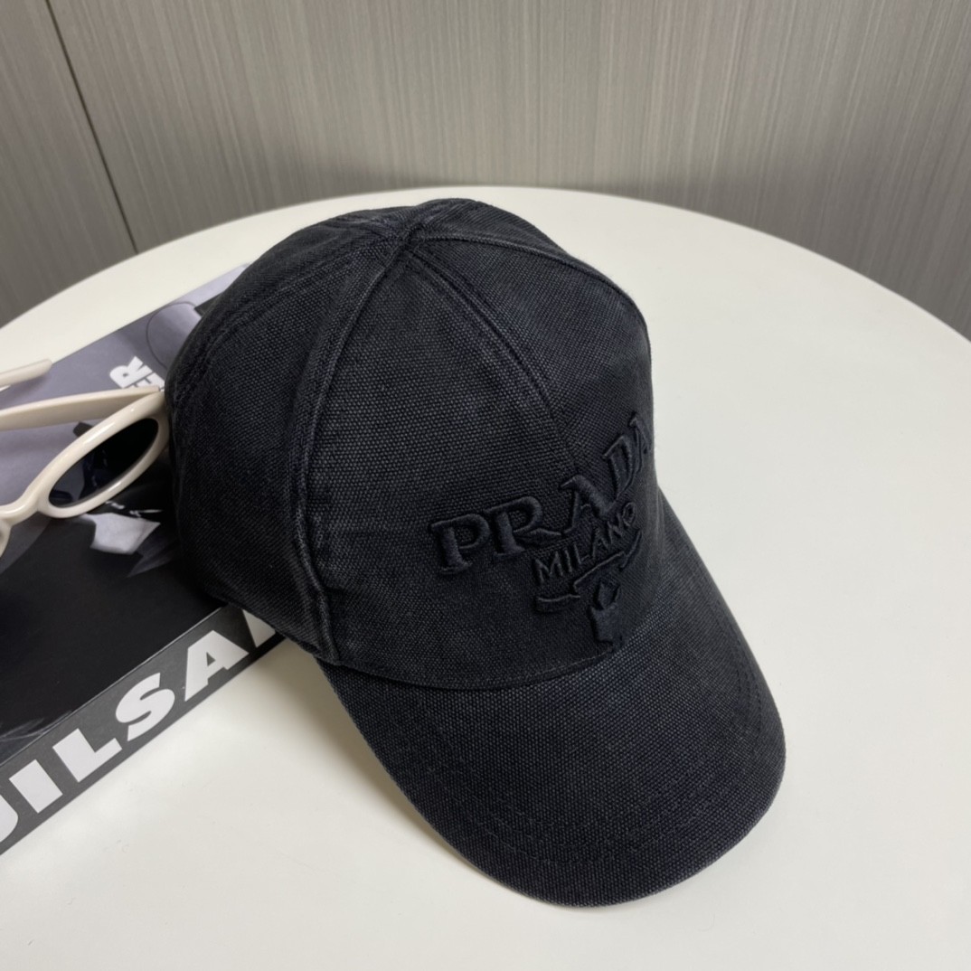 [#4807] Prada baseball cap peaked ca p hat
