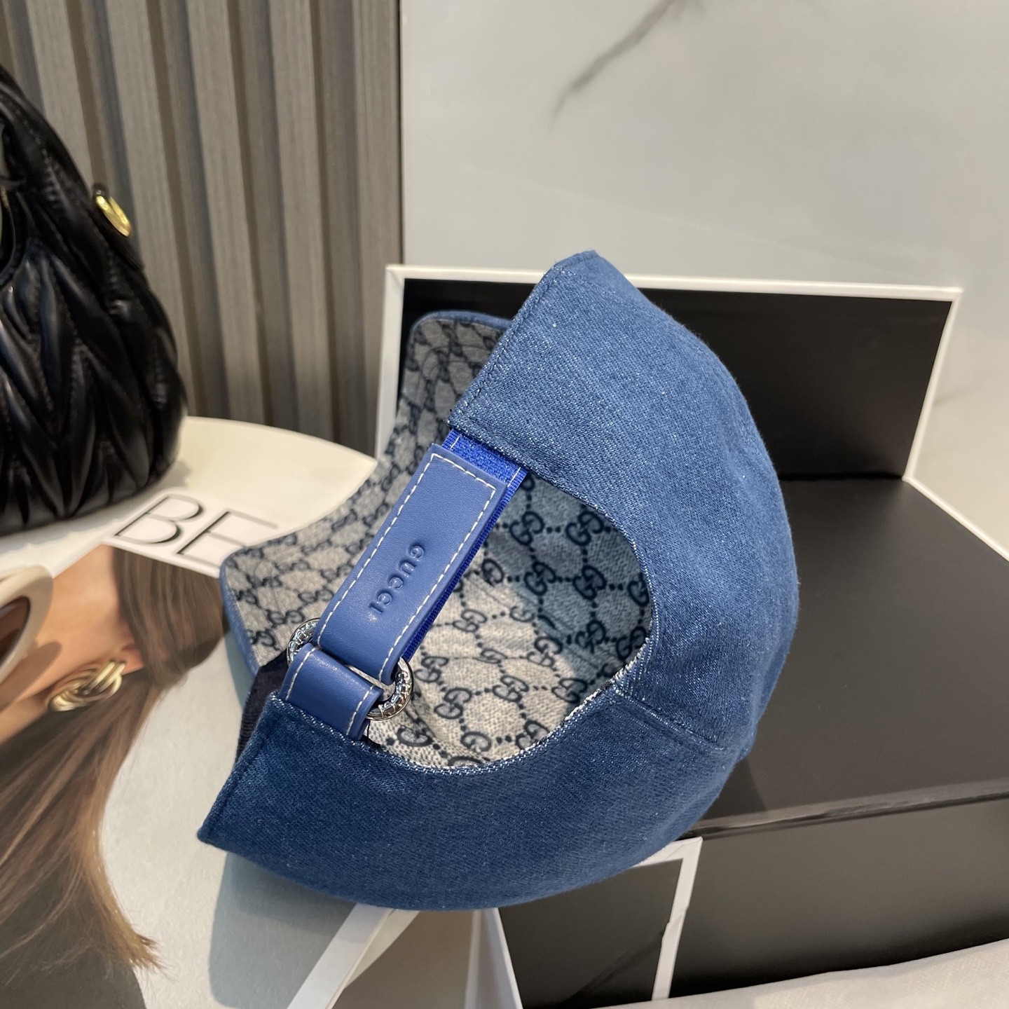 [#4936] GUCCI baseball cap peaked c ap hat