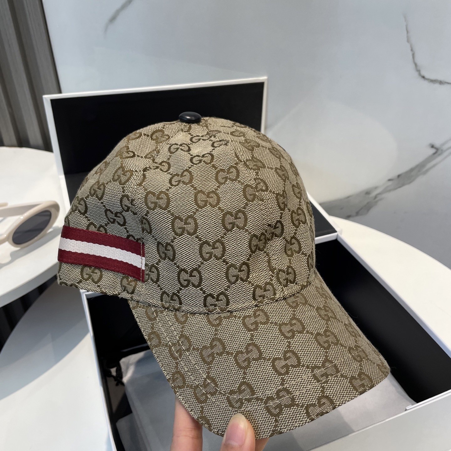 [#4924] GUCCI baseball cap peaked c ap hat