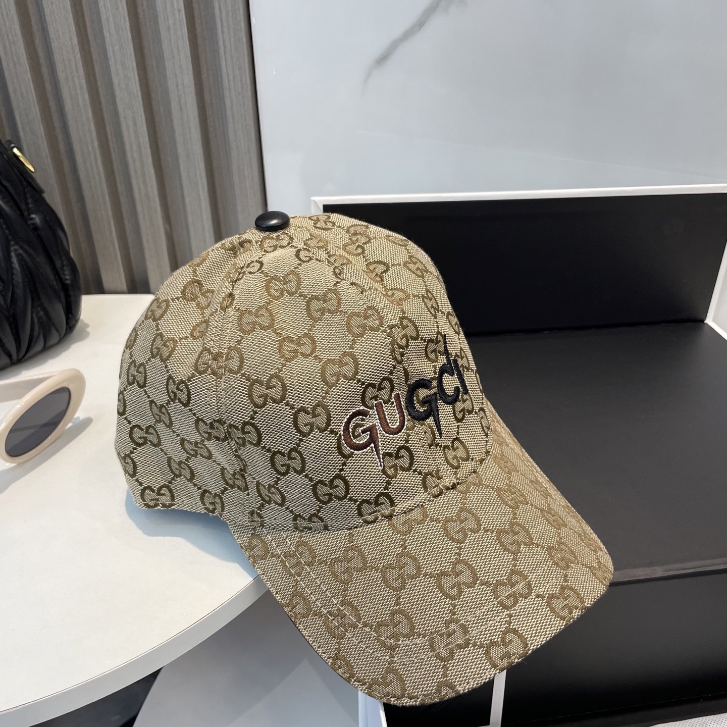 [#4927] GUCCI baseball cap peaked c ap hat