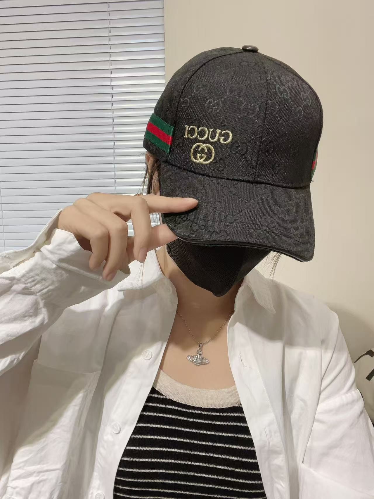 [#4825] GUCCI baseball cap peaked c ap hat