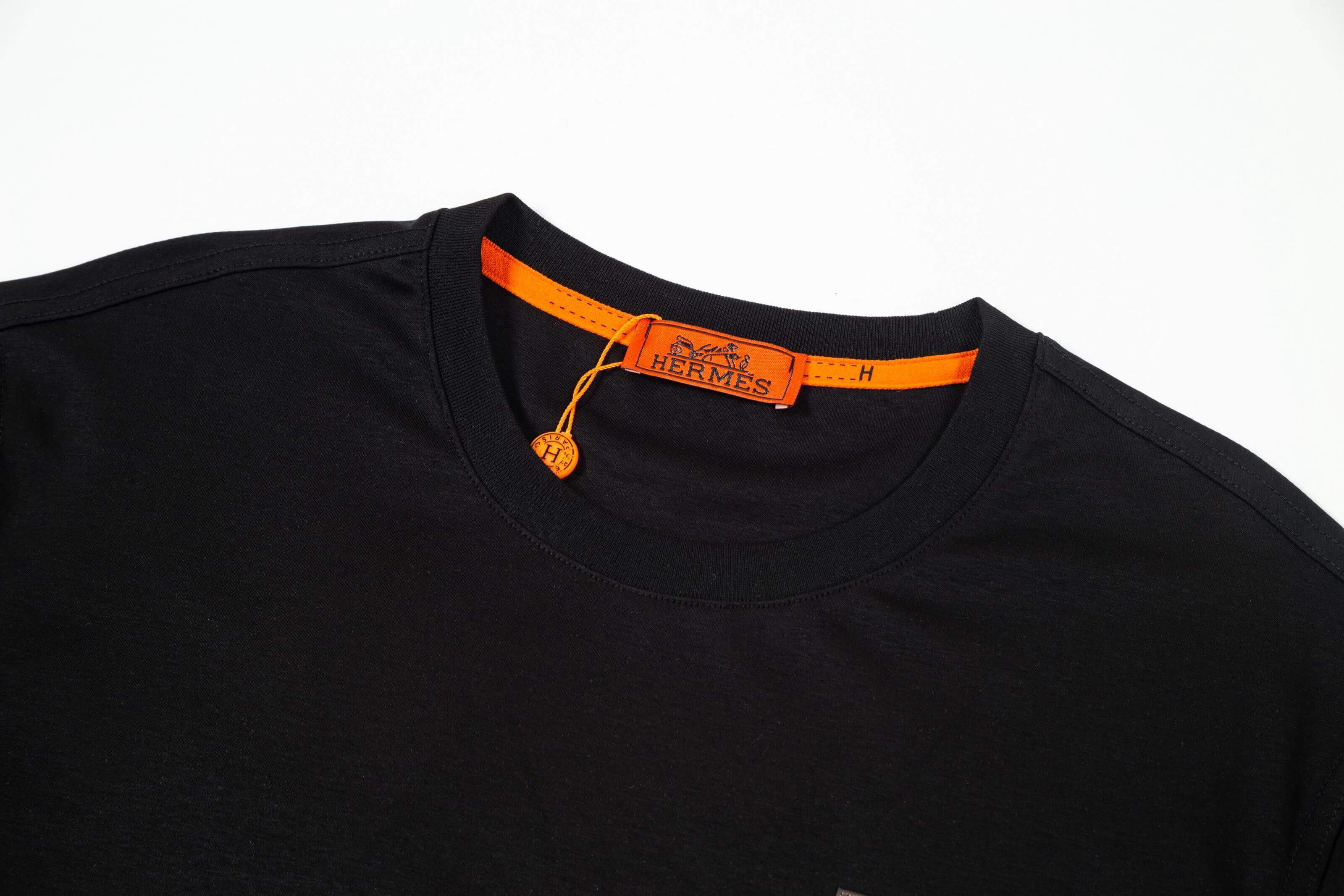 Embroidered Leather Patch T-Shirt