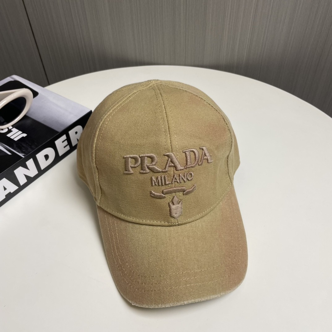 [#4806] Prada baseball cap peaked ca p hat