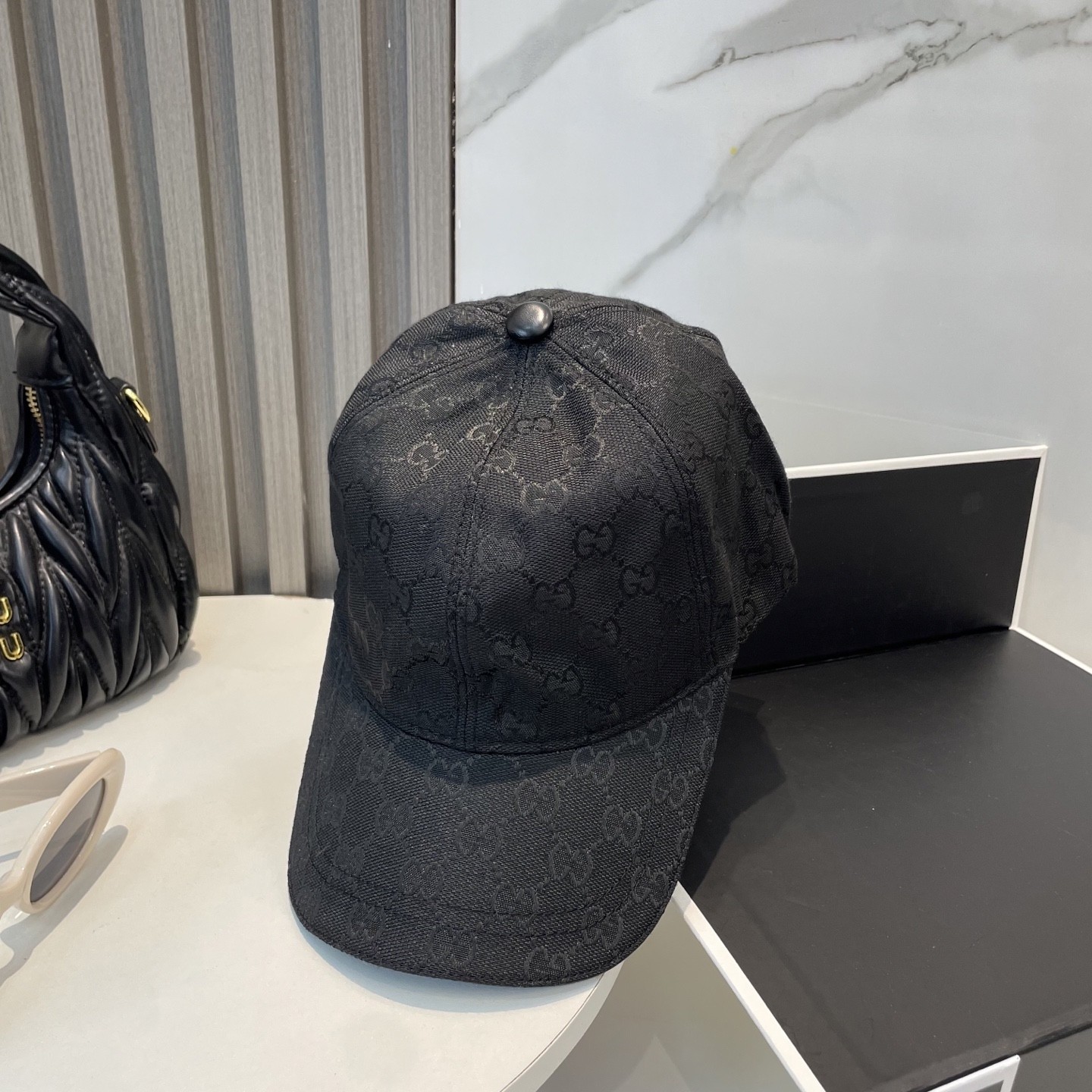 [#4934] GUCCI baseball cap peaked c ap hat