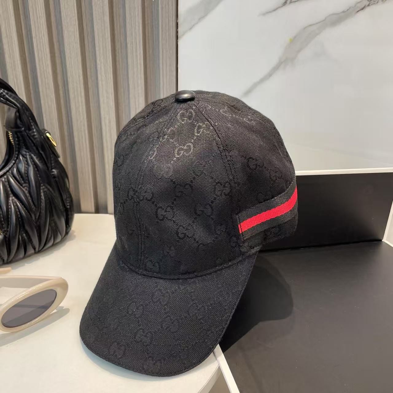 [#4909] GUCCI baseball cap peaked c ap hat