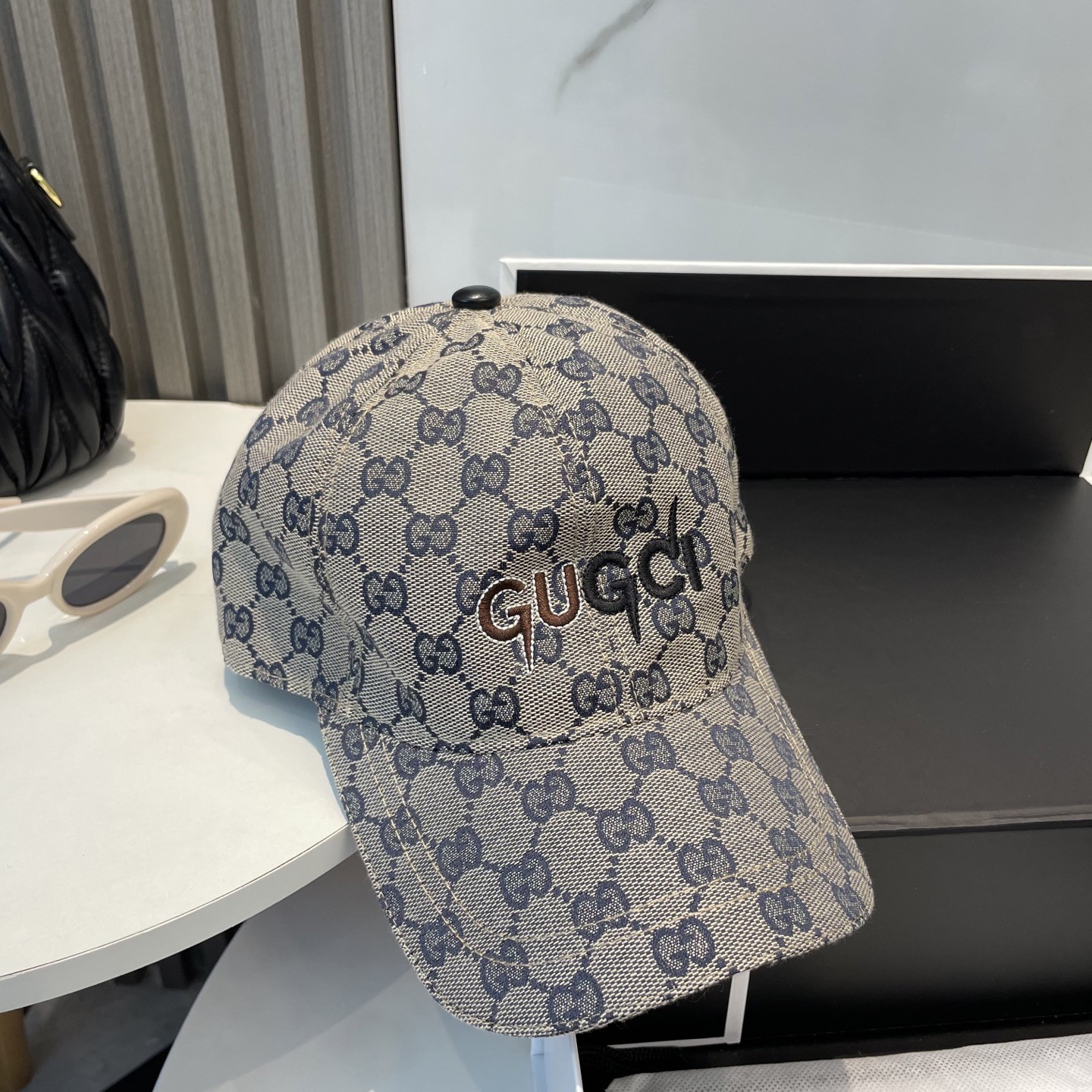 [#4932] GUCCI baseball cap peaked c ap hat