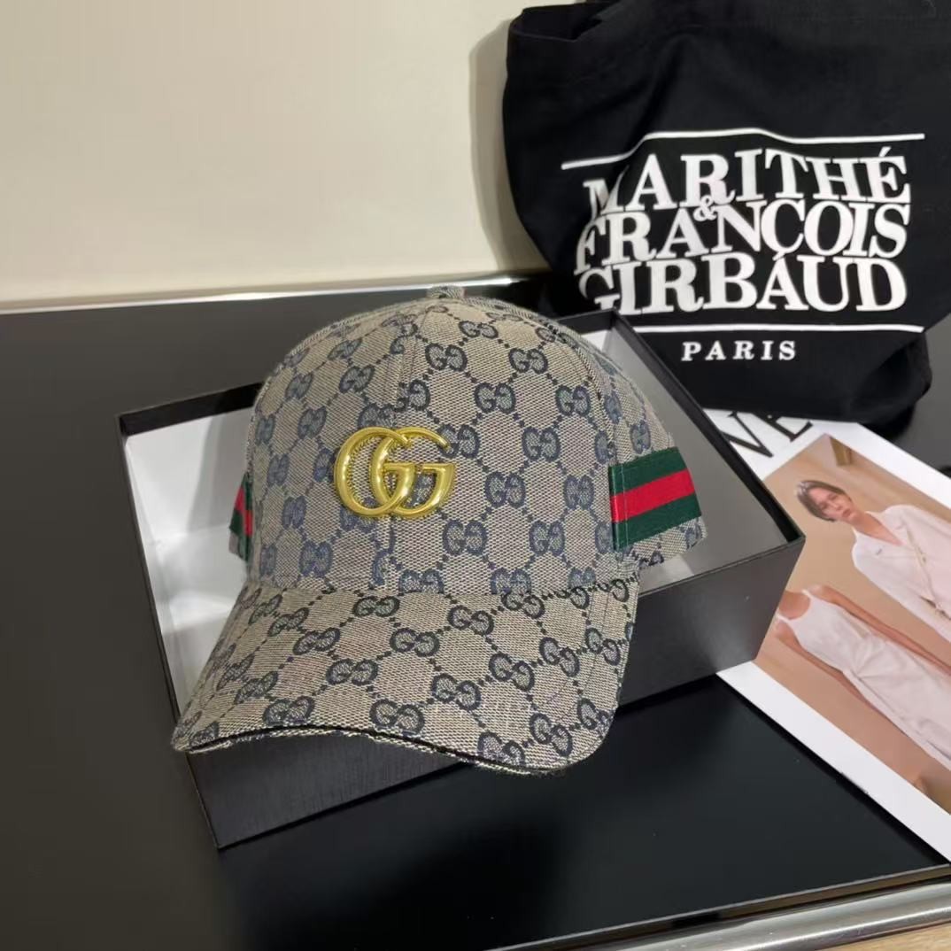 [#4902] GUCCI baseball cap peaked c ap hat