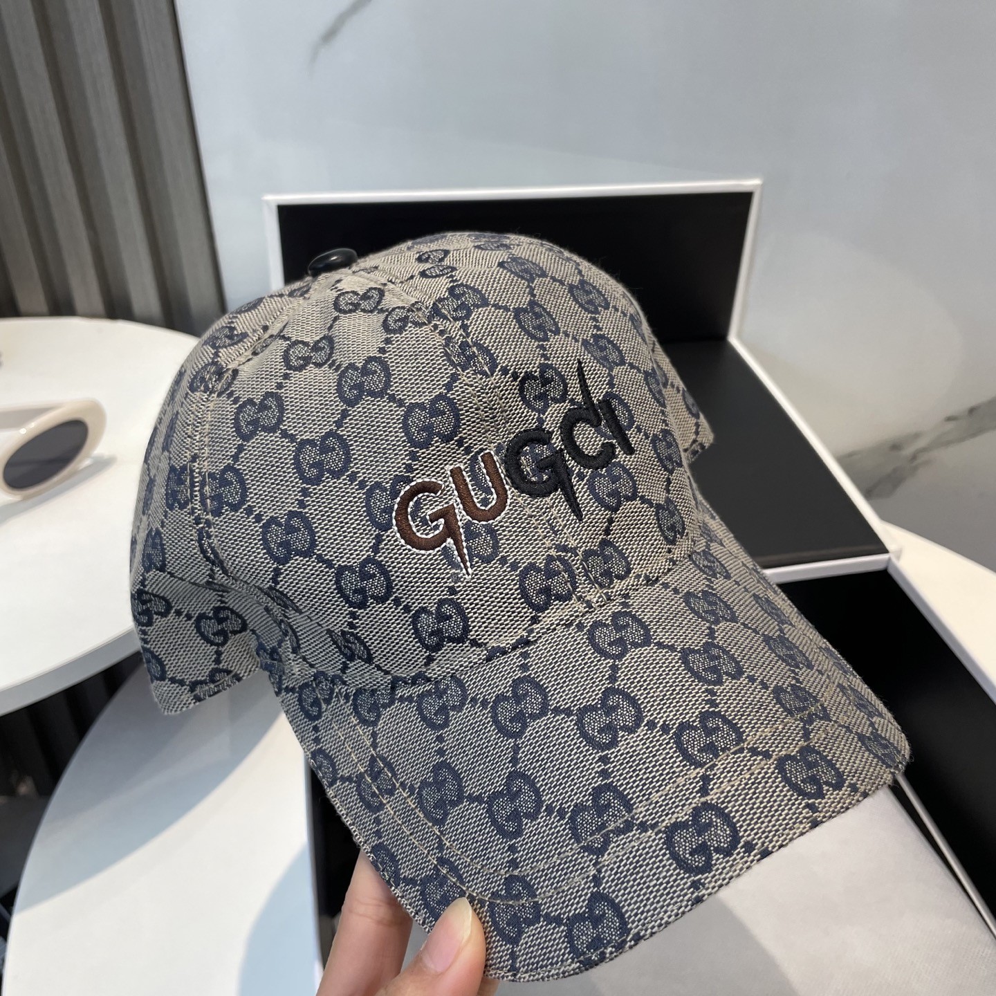 [#4932] GUCCI baseball cap peaked c ap hat