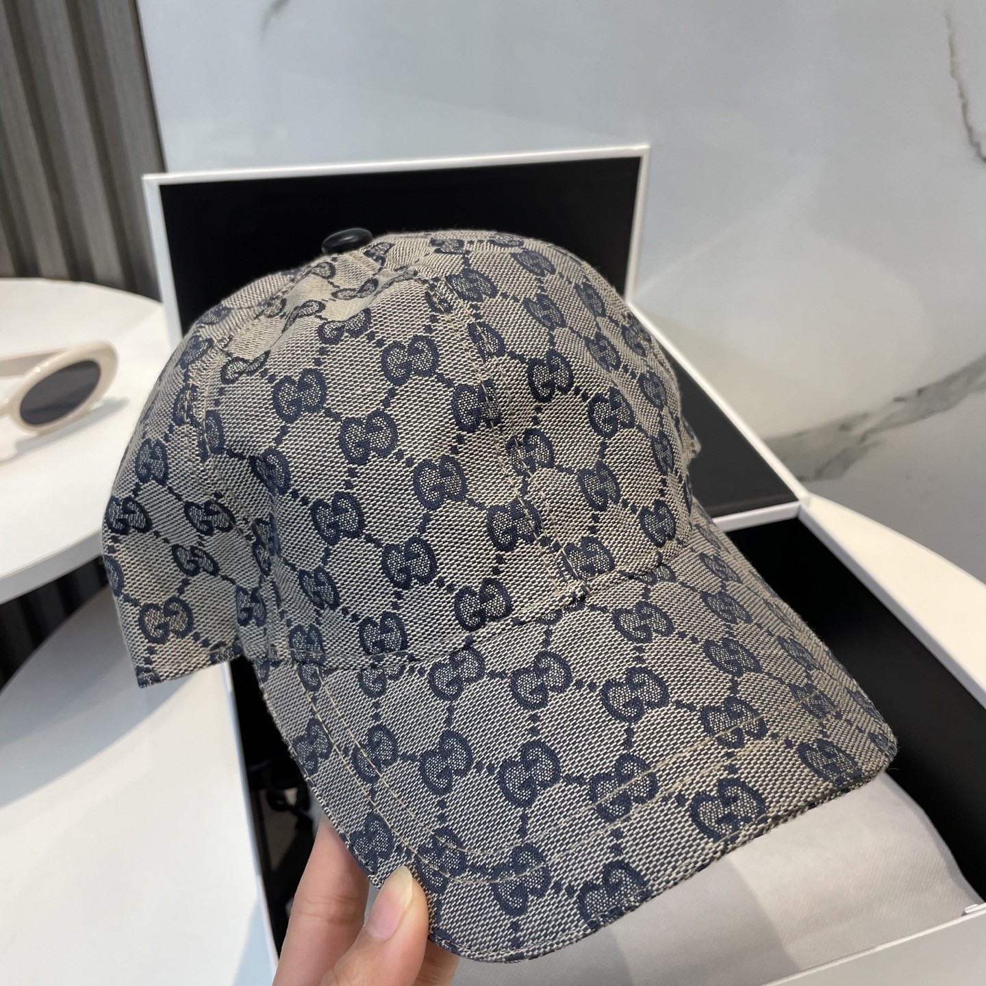 [#4933] GUCCI baseball cap peaked c ap hat