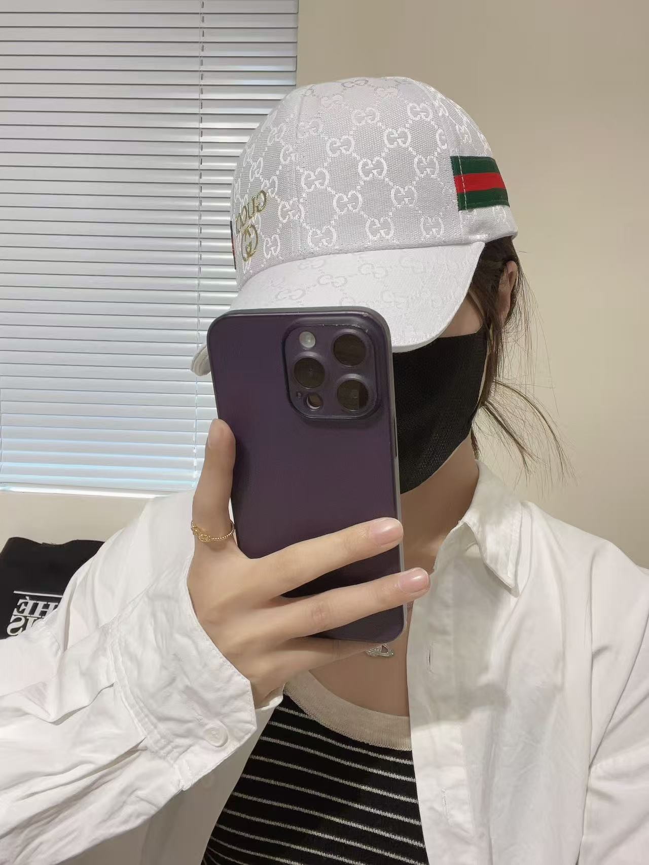 [#4824] GUCCI baseball cap peaked c ap hat