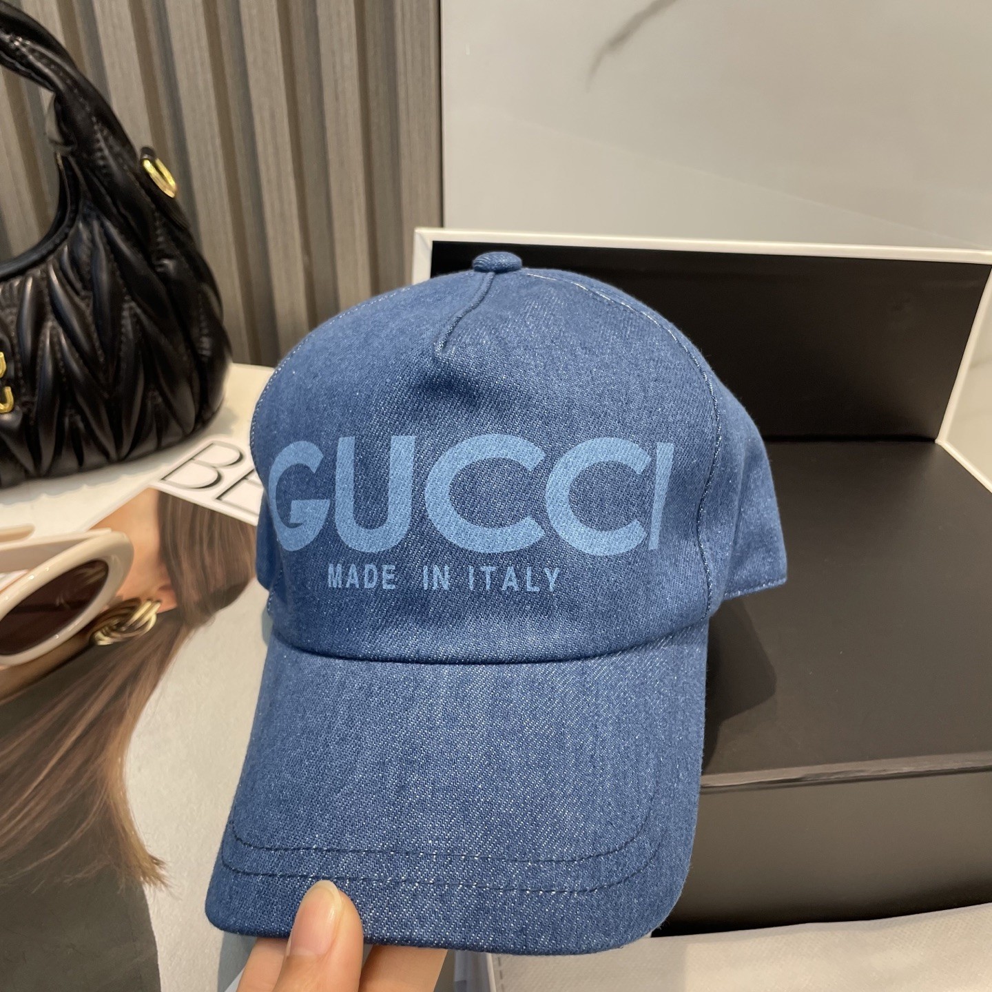[#4936] GUCCI baseball cap peaked c ap hat