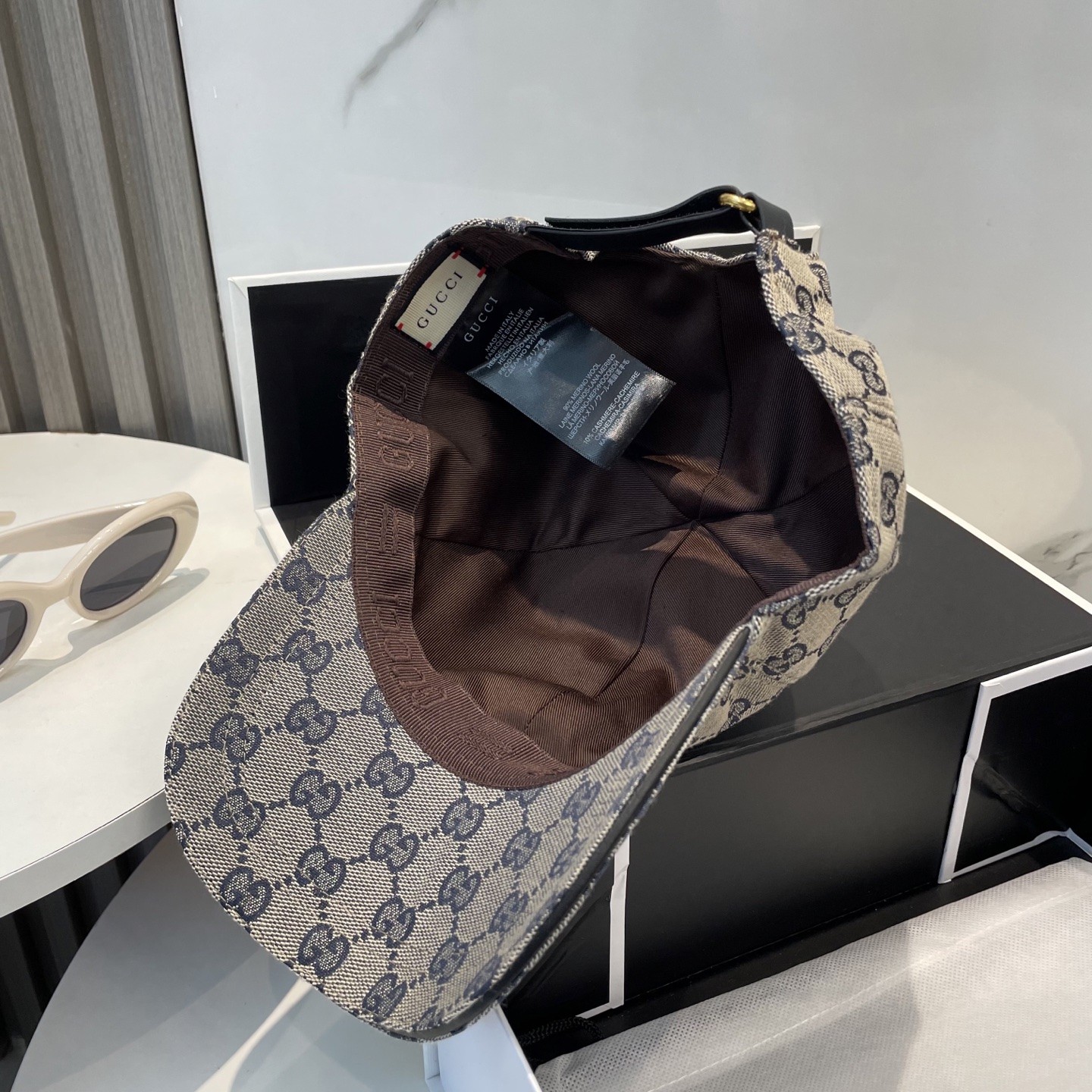 [#4933] GUCCI baseball cap peaked c ap hat