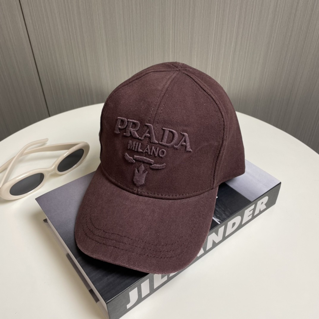 [#4805] Prada baseball cap peaked ca p hat