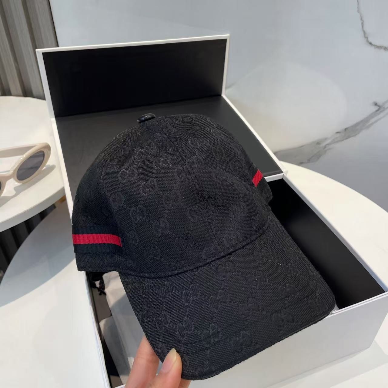 [#4909] GUCCI baseball cap peaked c ap hat