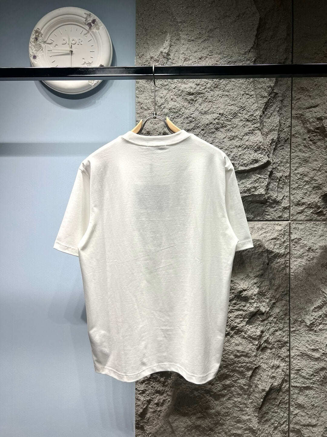 Jacquard Fuzzy Lettering T Shirt