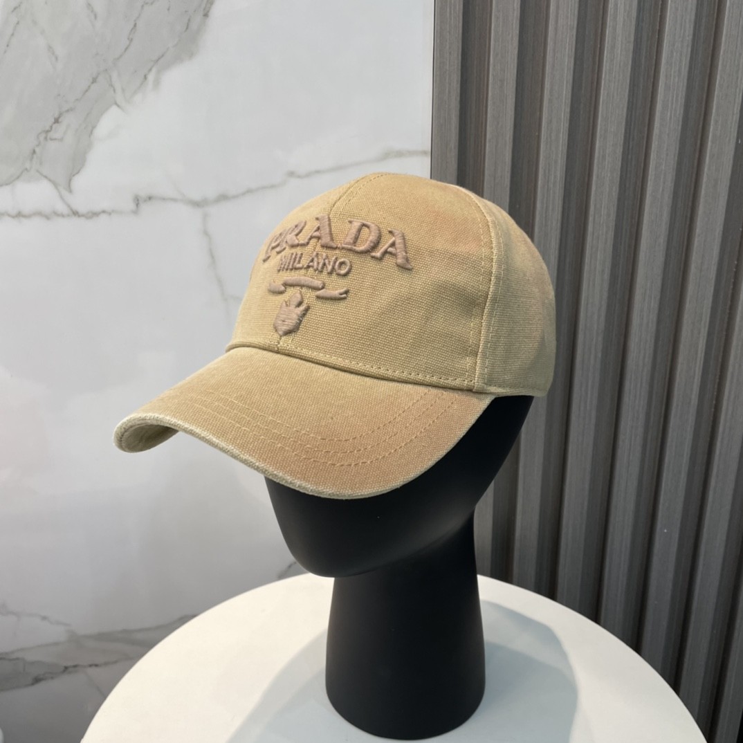 [#4806] Prada baseball cap peaked ca p hat