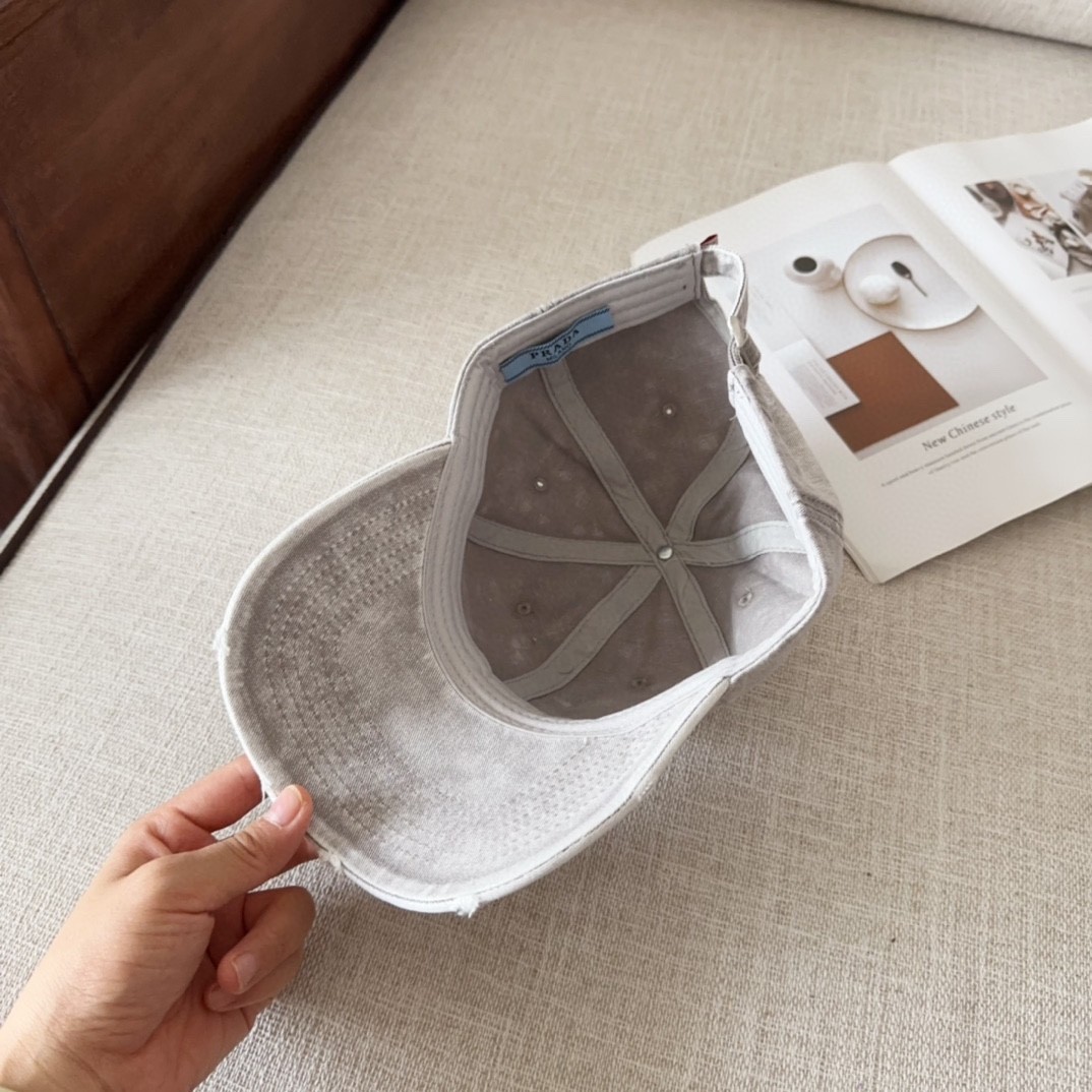 [#4809] Prada baseball cap peaked ca p hat