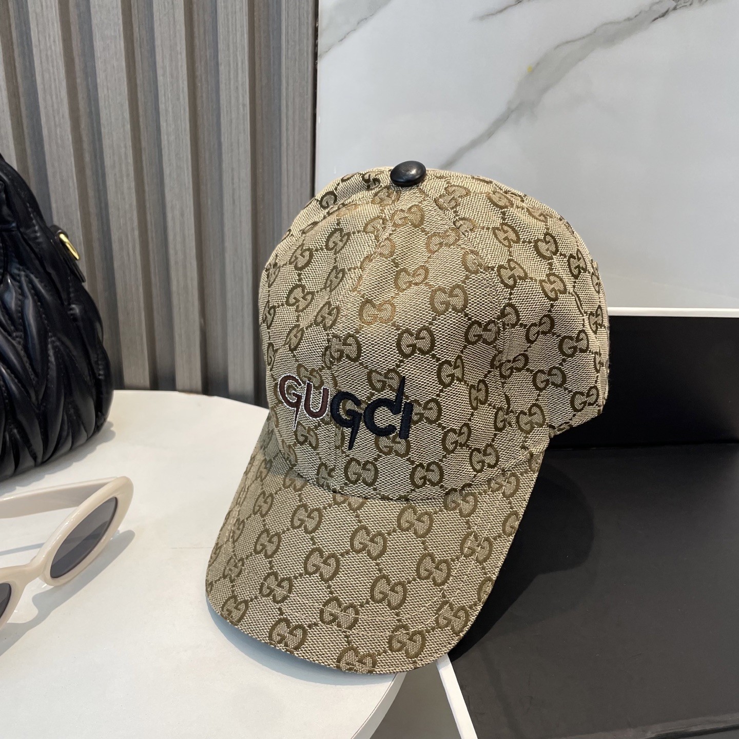 [#4927] GUCCI baseball cap peaked c ap hat