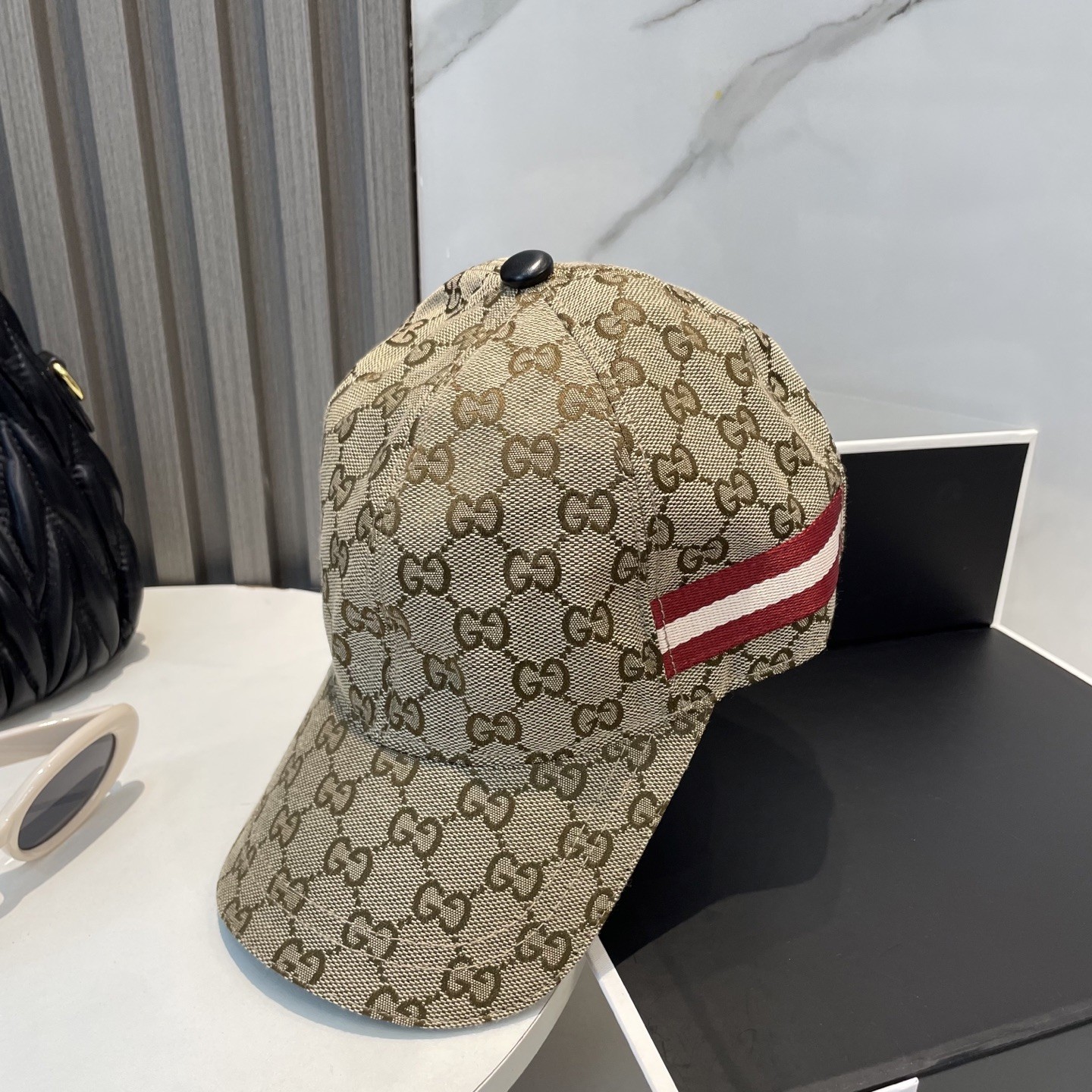 [#4924] GUCCI baseball cap peaked c ap hat