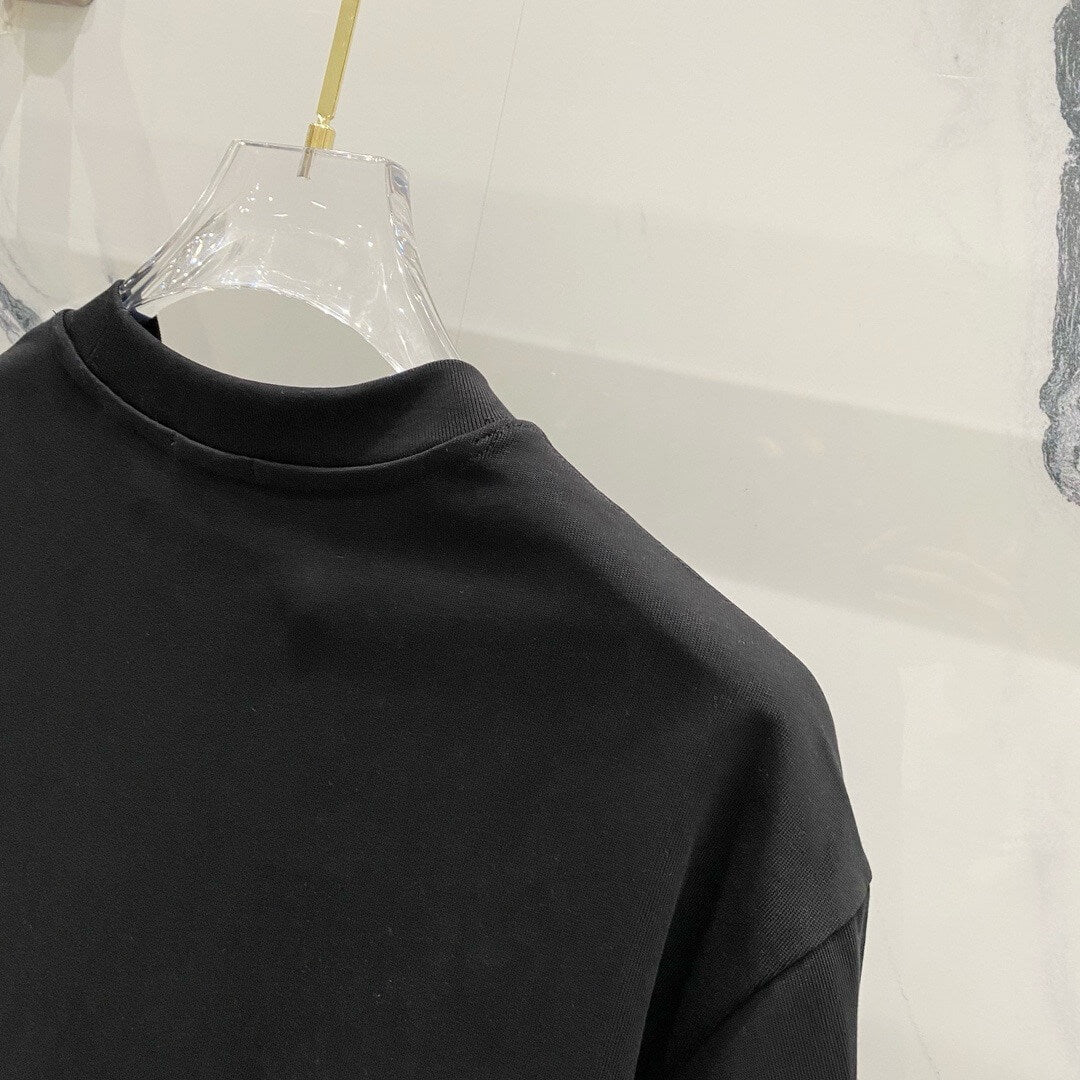 Red Pattern Embroidery T Shirt