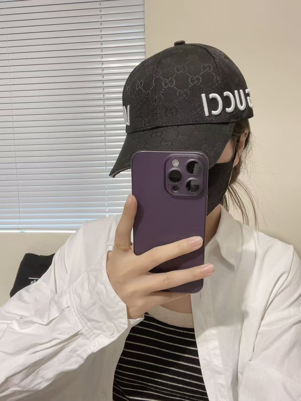 [#4819] GUCCI baseball cap peaked c ap hat