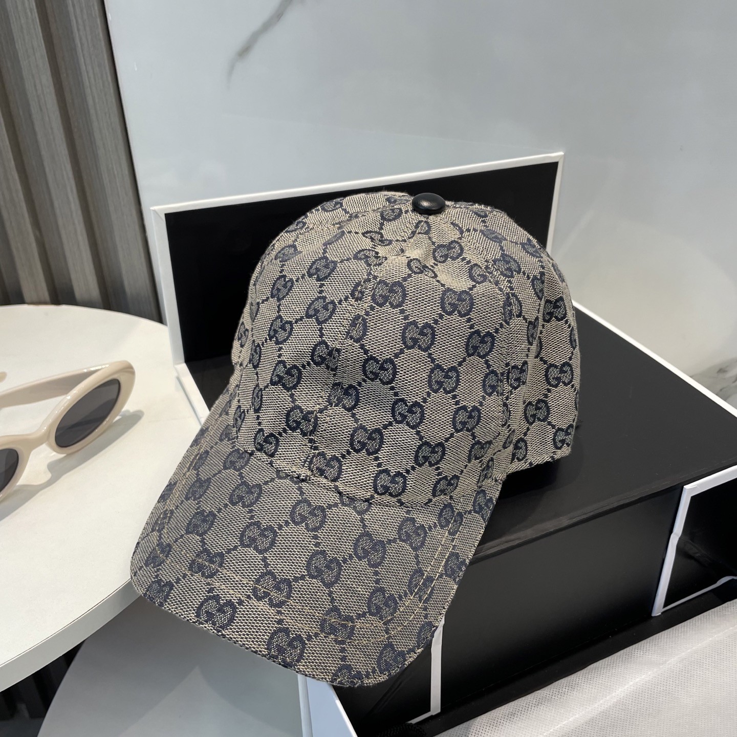 [#4933] GUCCI baseball cap peaked c ap hat