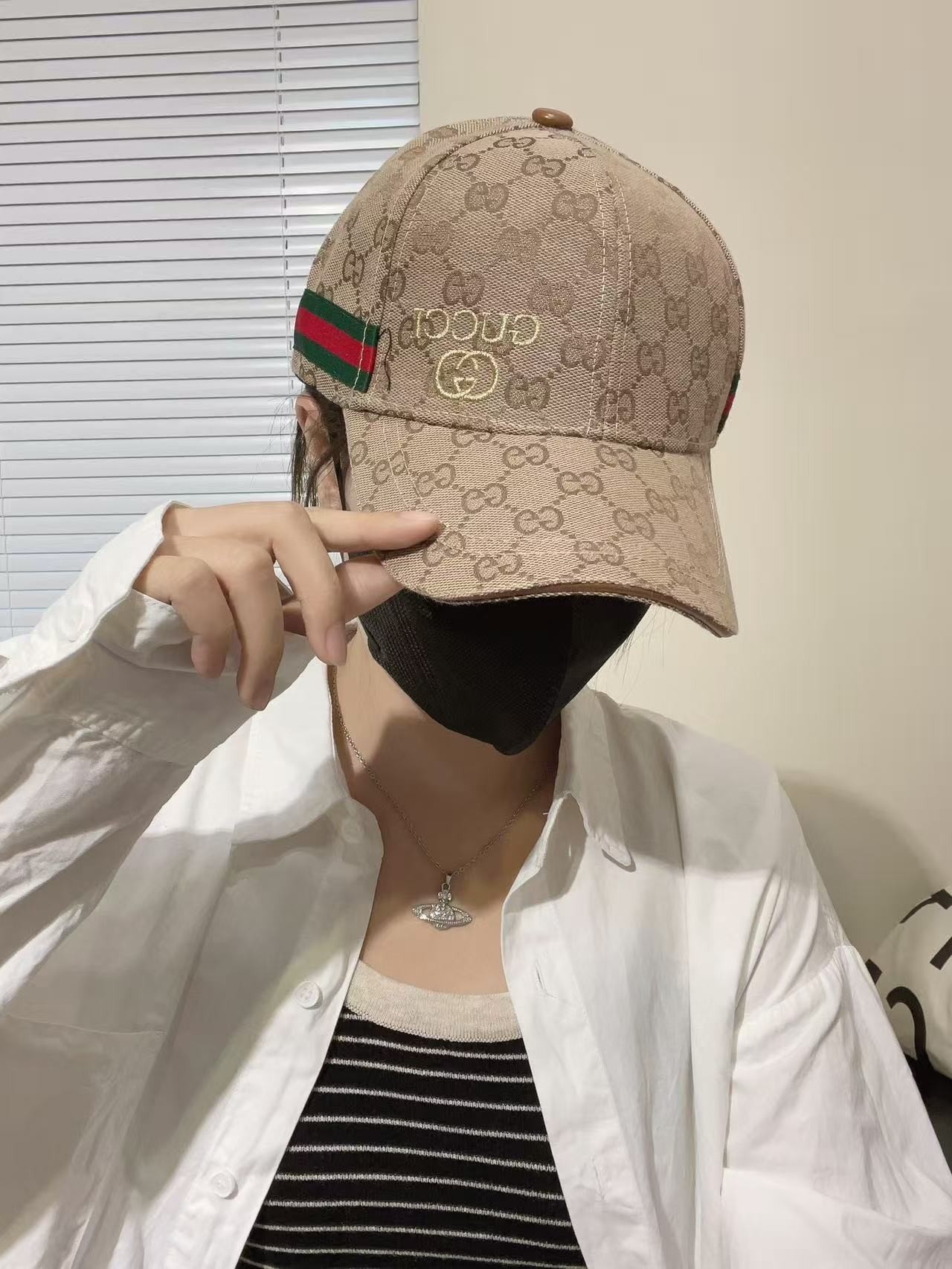[#4826] GUCCI baseball cap peaked c ap hat