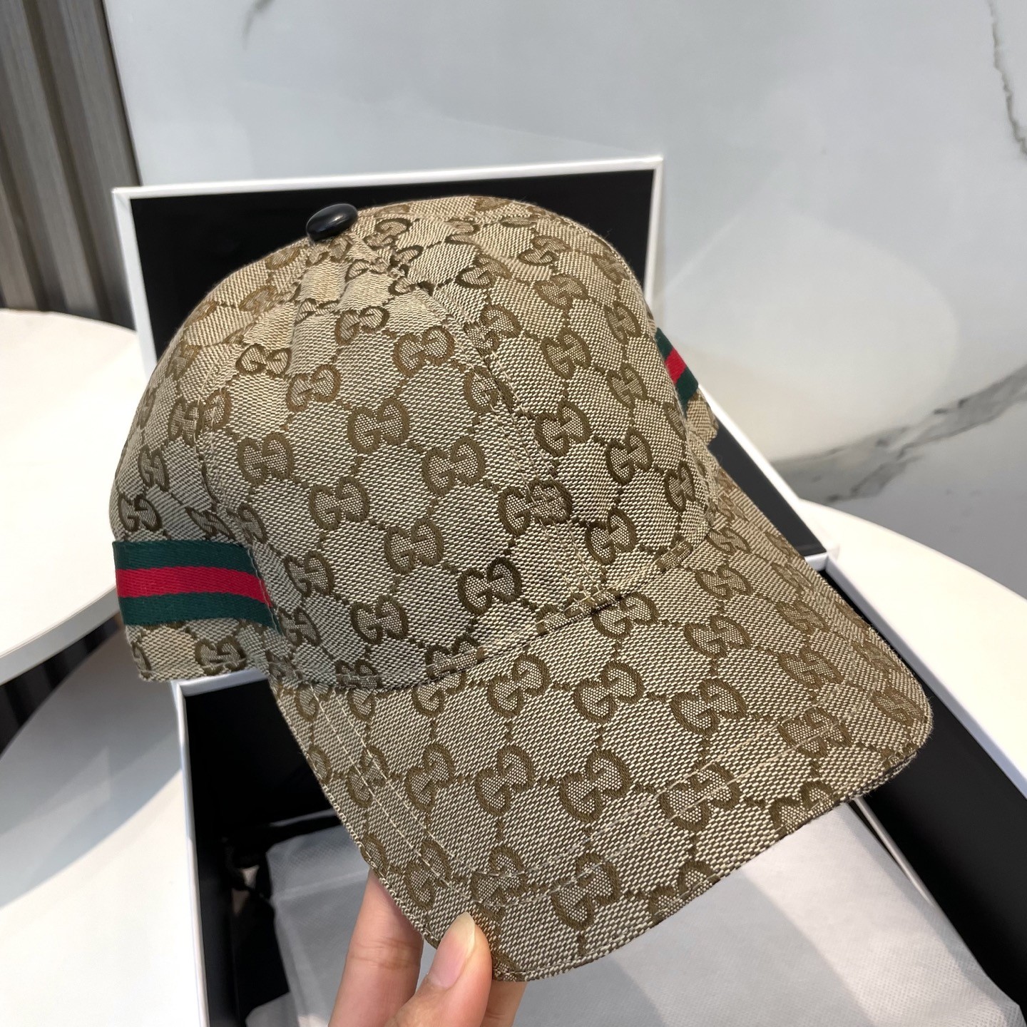 [#4925] GUCCI baseball cap peaked c ap hat