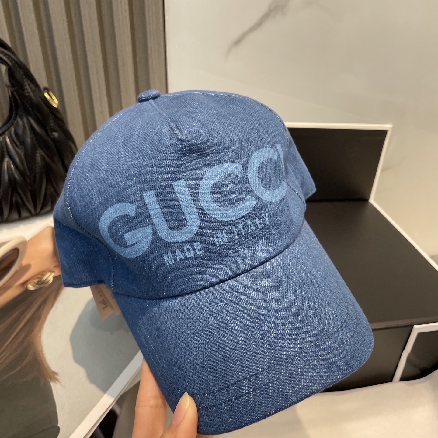 [#4936] GUCCI baseball cap peaked c ap hat