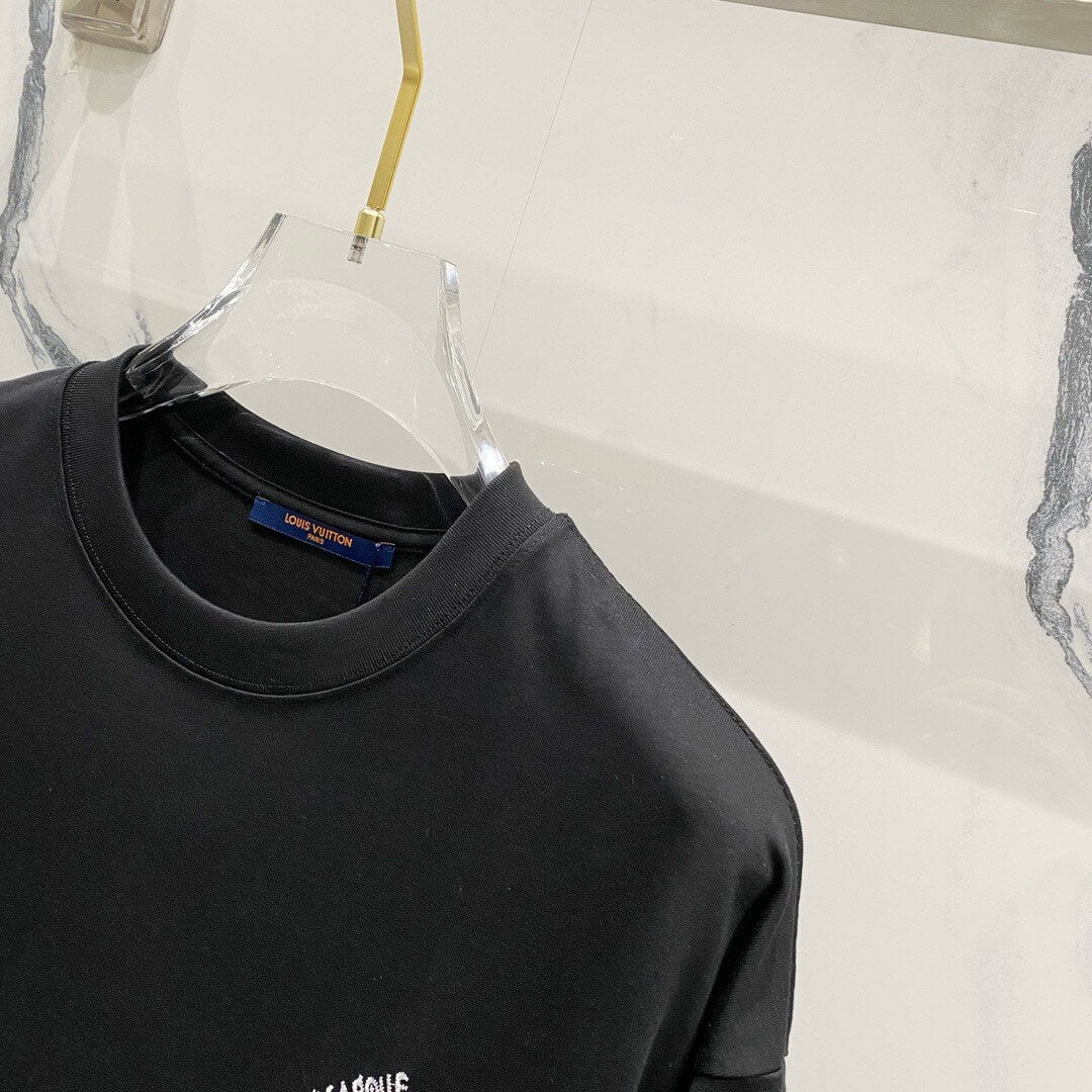 Sleeve Embroidery Pattern T Shirt