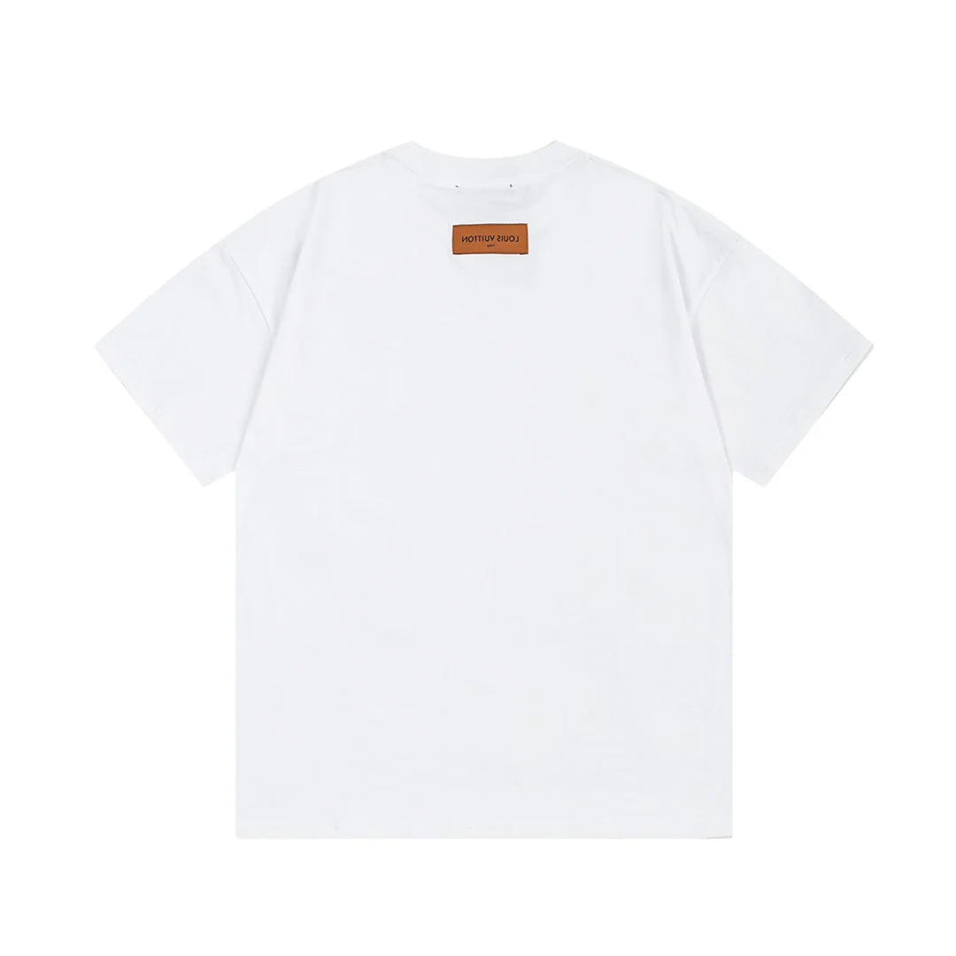 Pocket Reverse Letter Print  T Shirt