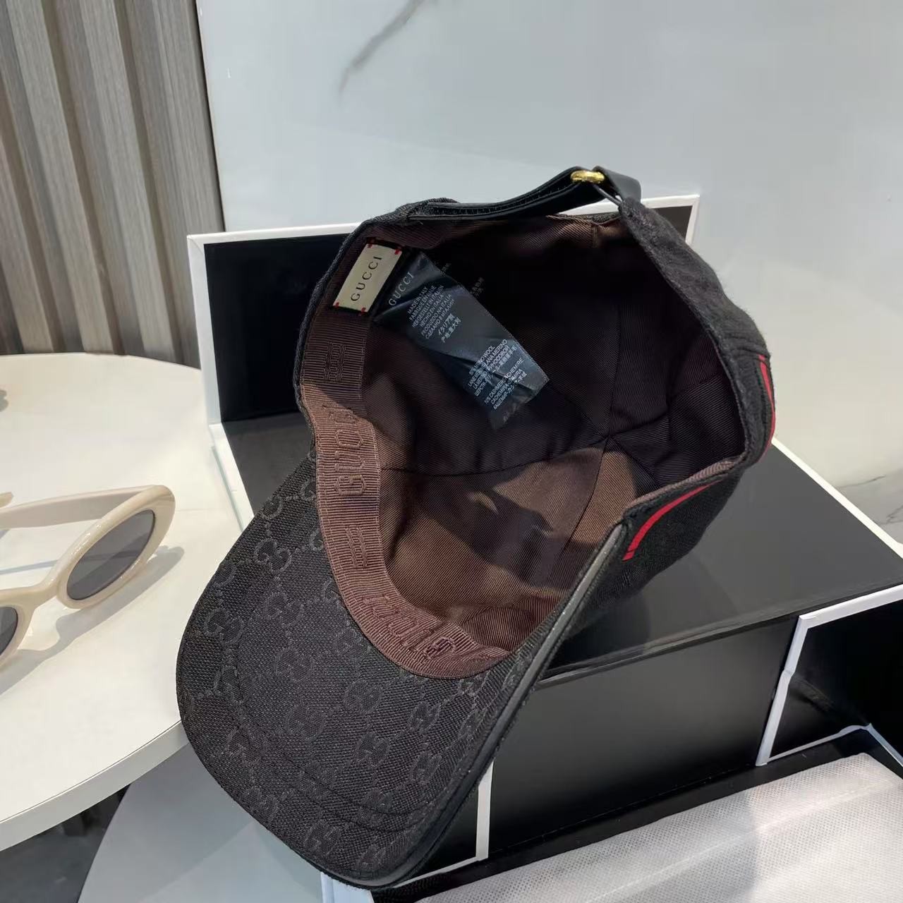 [#4909] GUCCI baseball cap peaked c ap hat