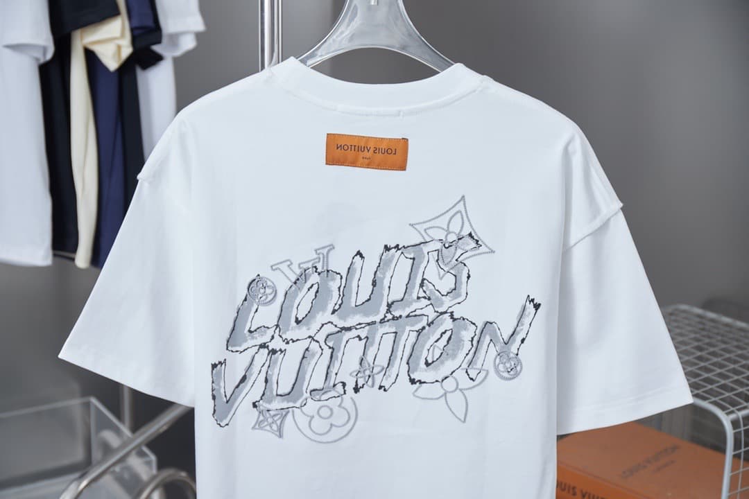 Back Graffiti Print + Front Embroidery T-shirt