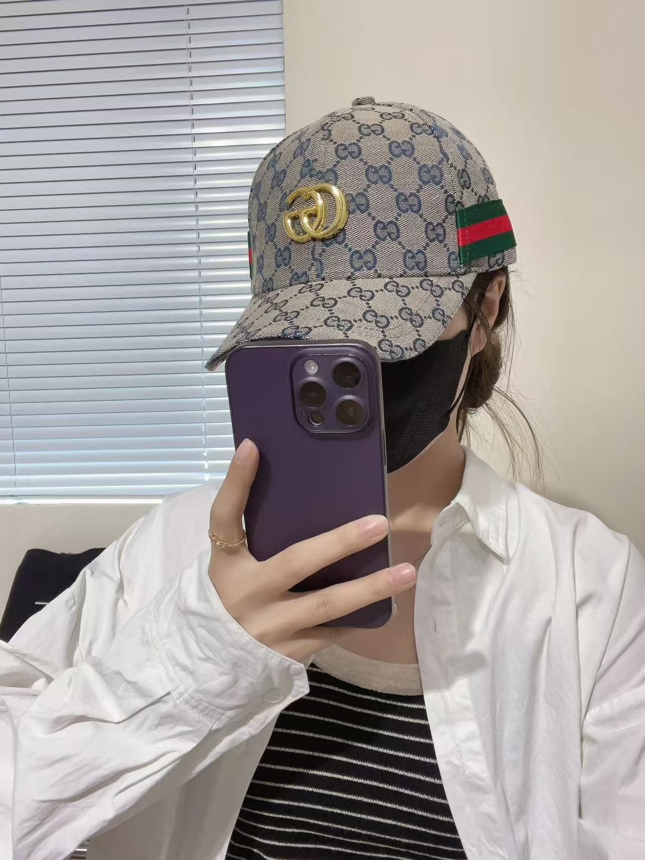 [#4902] GUCCI baseball cap peaked c ap hat