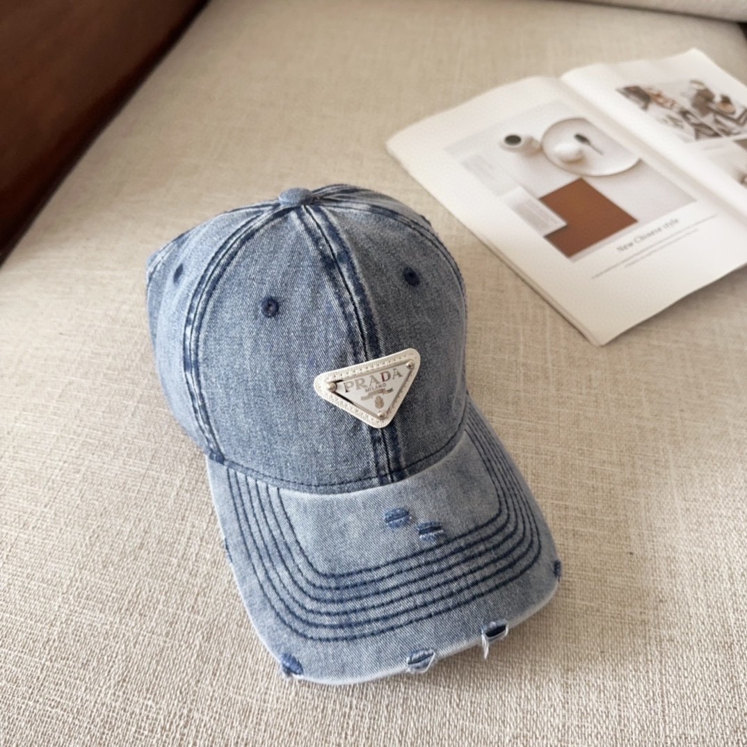 [#4814」 Prada baseball cap peaked ca p hat
