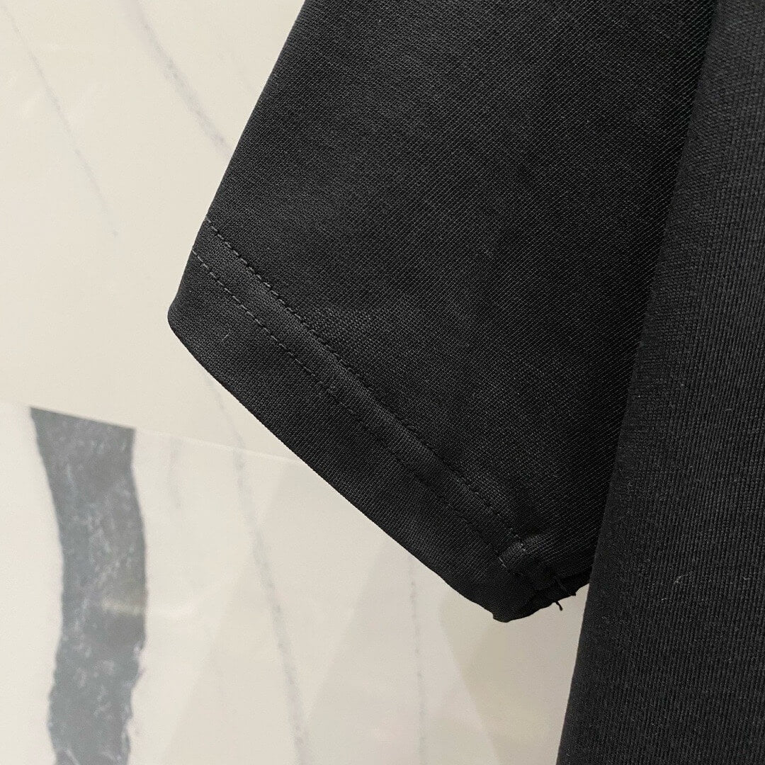 Green Pattern Embroidery T Shirt