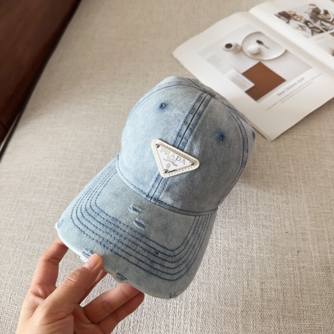 [#4813] Prada baseball cap peaked ca p hat