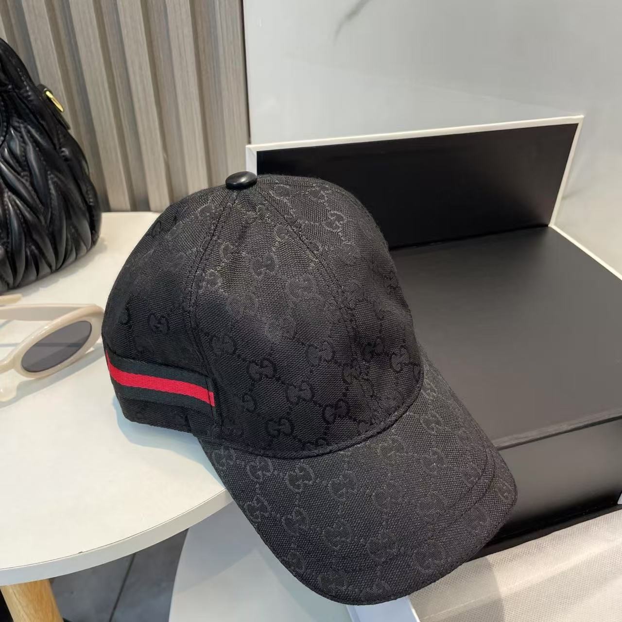 [#4909] GUCCI baseball cap peaked c ap hat