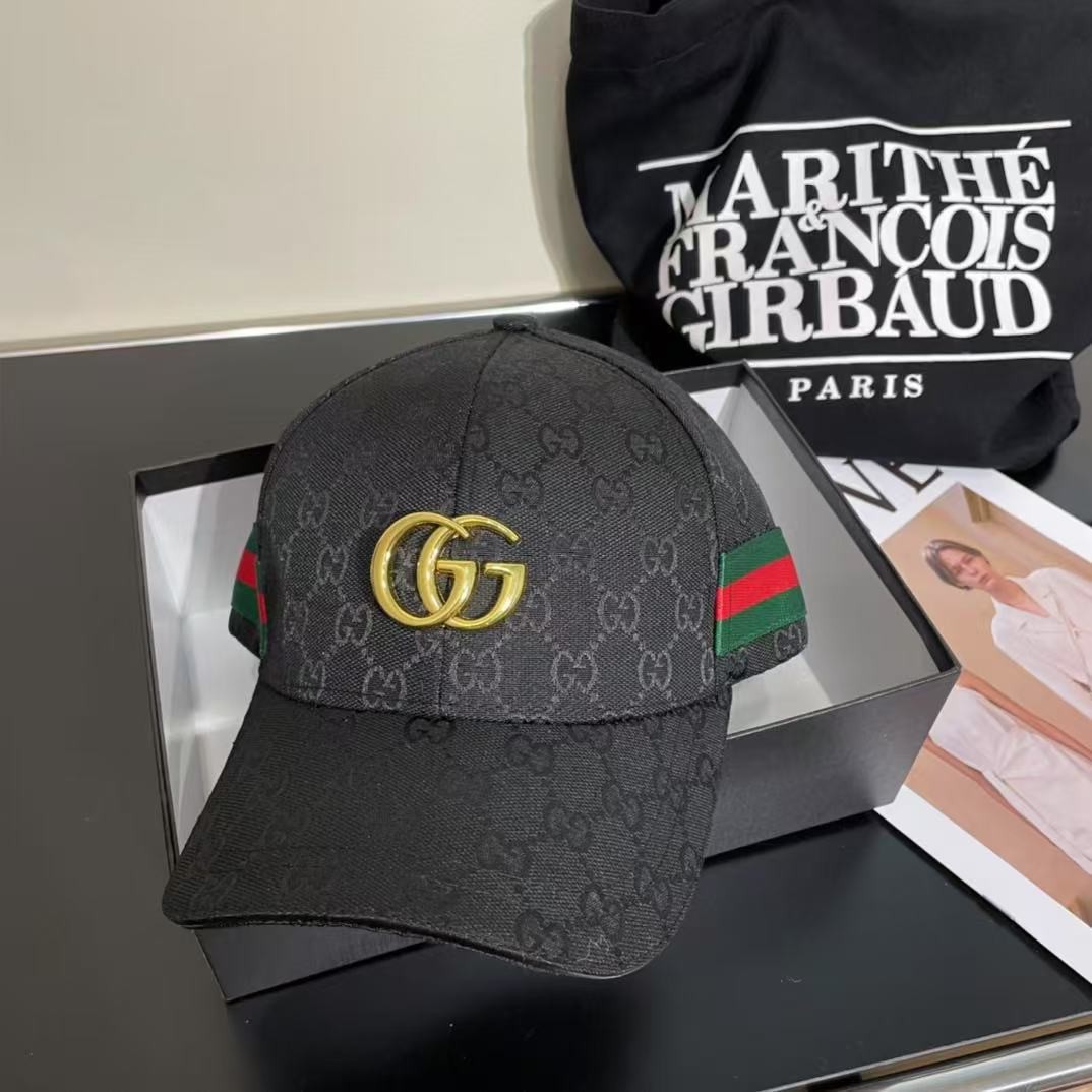 [#4830] GUCCI baseball cap peaked c ap hat
