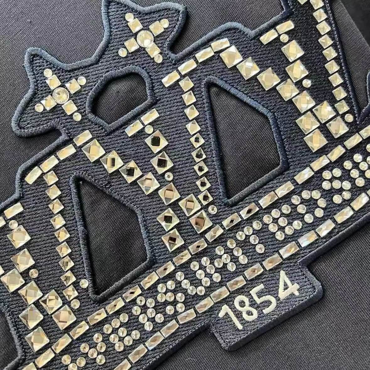 Casual 3D Diamond-Embroidered T-Shirt