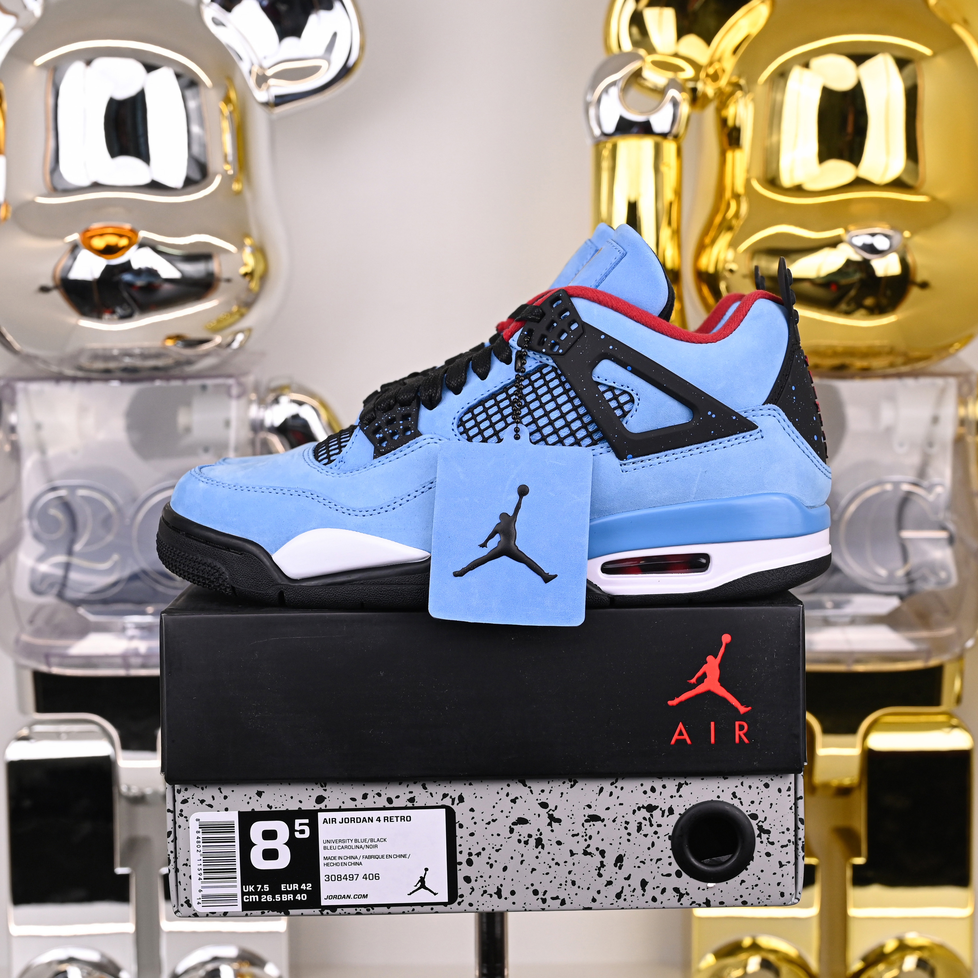 TRAVIS SCOTT X AIR JORDAN 4 RETRO 'CACTUS JACK' FRIENDS & FAMILY 308497-406