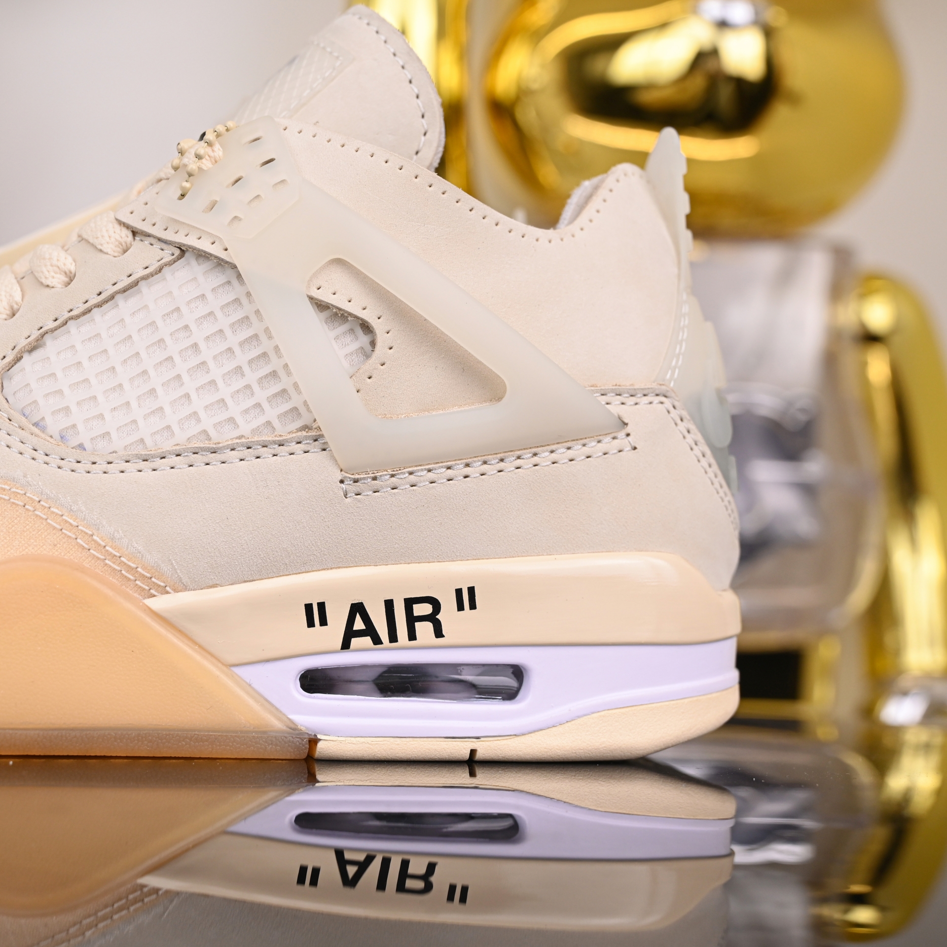 AIR JORDAN OFF-WHITE X WMNS AIR JORDAN 4 SP 'SAIL' CV9388-100