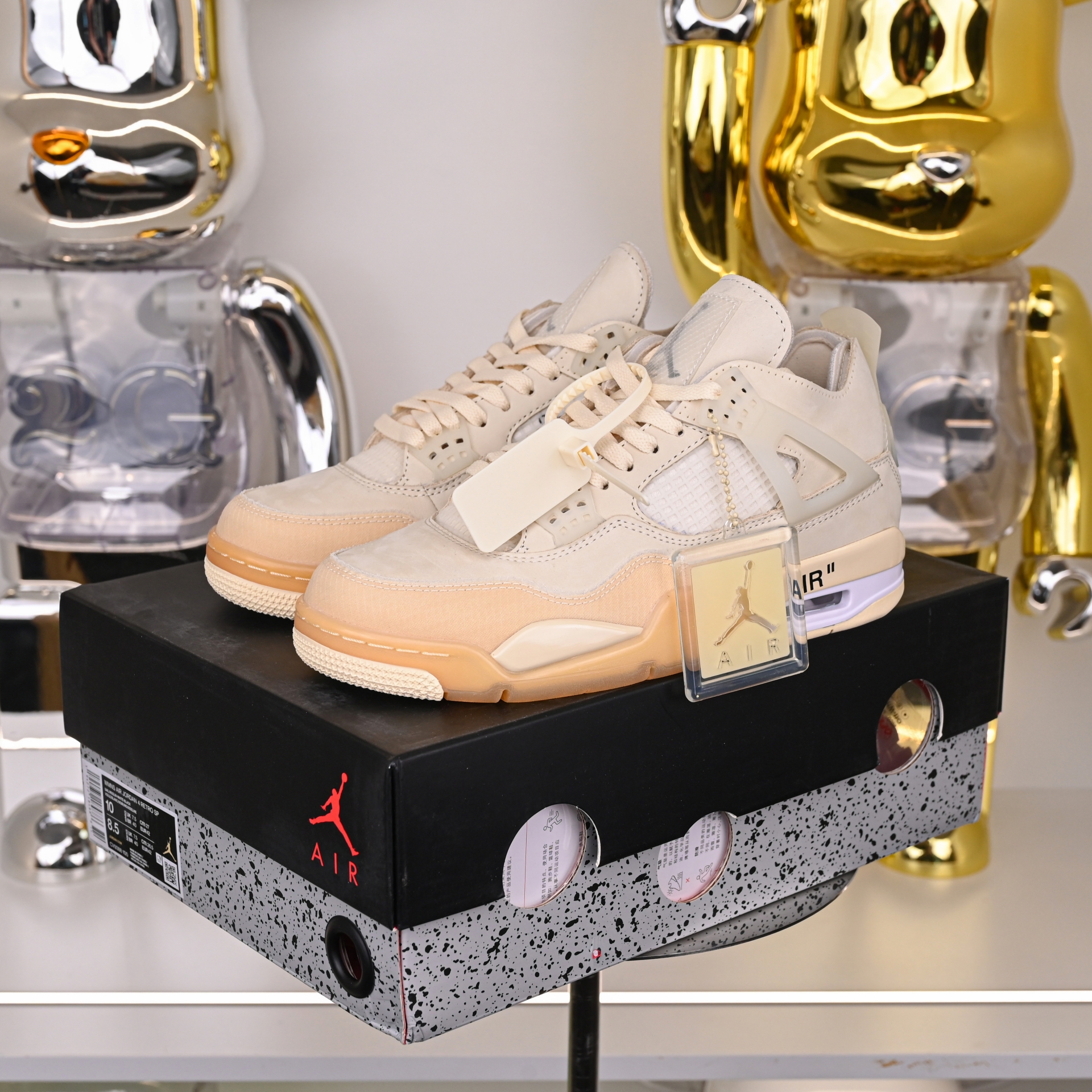 AIR JORDAN OFF-WHITE X WMNS AIR JORDAN 4 SP 'SAIL' CV9388-100